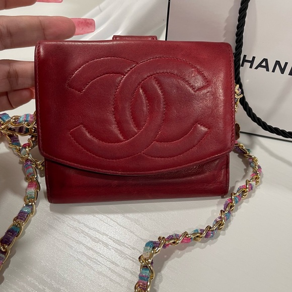 Chanel Burgundy Leather wallet - Picture 12 of 12
